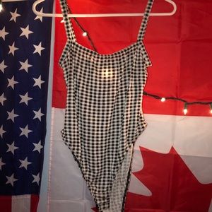 Checkered bodysuit